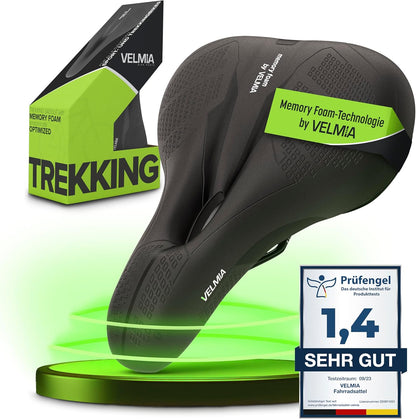 Velmia Bicycle Saddle - Comfortable Saddle for Men and Women - 3 Zone Concept - Waterproof Bicycle