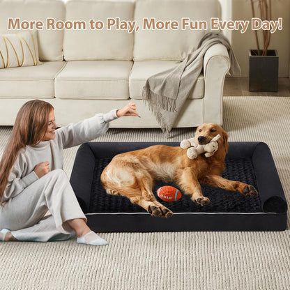 BFPETHOME Dog Beds for Large Dogs, Orthopedic Dog Bed for Medium Large Dogs,Big Waterproof Couch