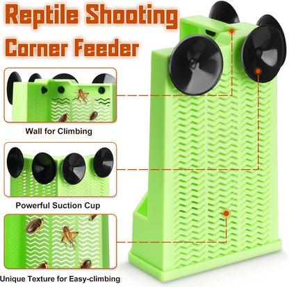 Reptile Corner Hunting Bowl - Glass Mount Insect Feeding Box for Reptile with Suction Cup which is