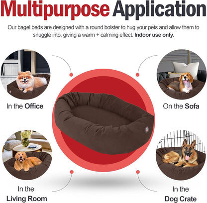 Majestic Pet 32 Inch Suede Shredded Memory Foam Mix Calming Medium Dog Bed Washable 32x23x7 (Inch)