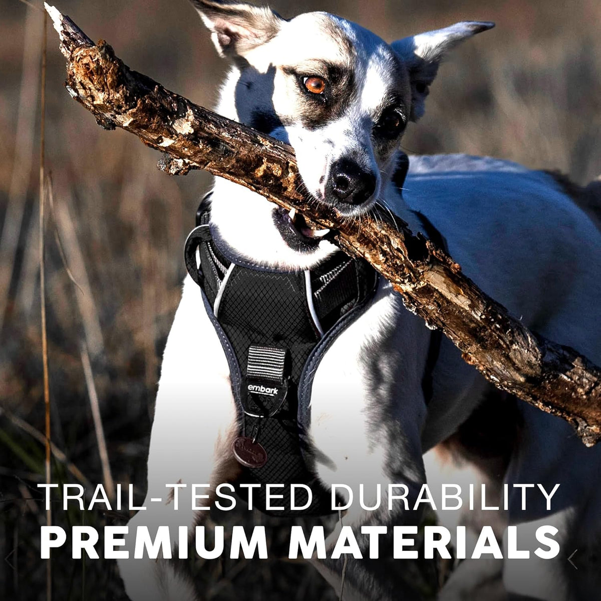 Embark Adventure Dog Harness, Reflective Trim XL Harness for Extra Large Dogs No Pull - Military