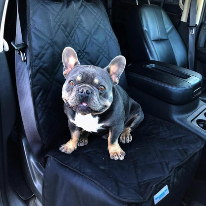 Bulldogology Front Car Seat Covers for Dogs - Heavy Duty Dog Seat Cover for Cars, Trucks, Vans, and