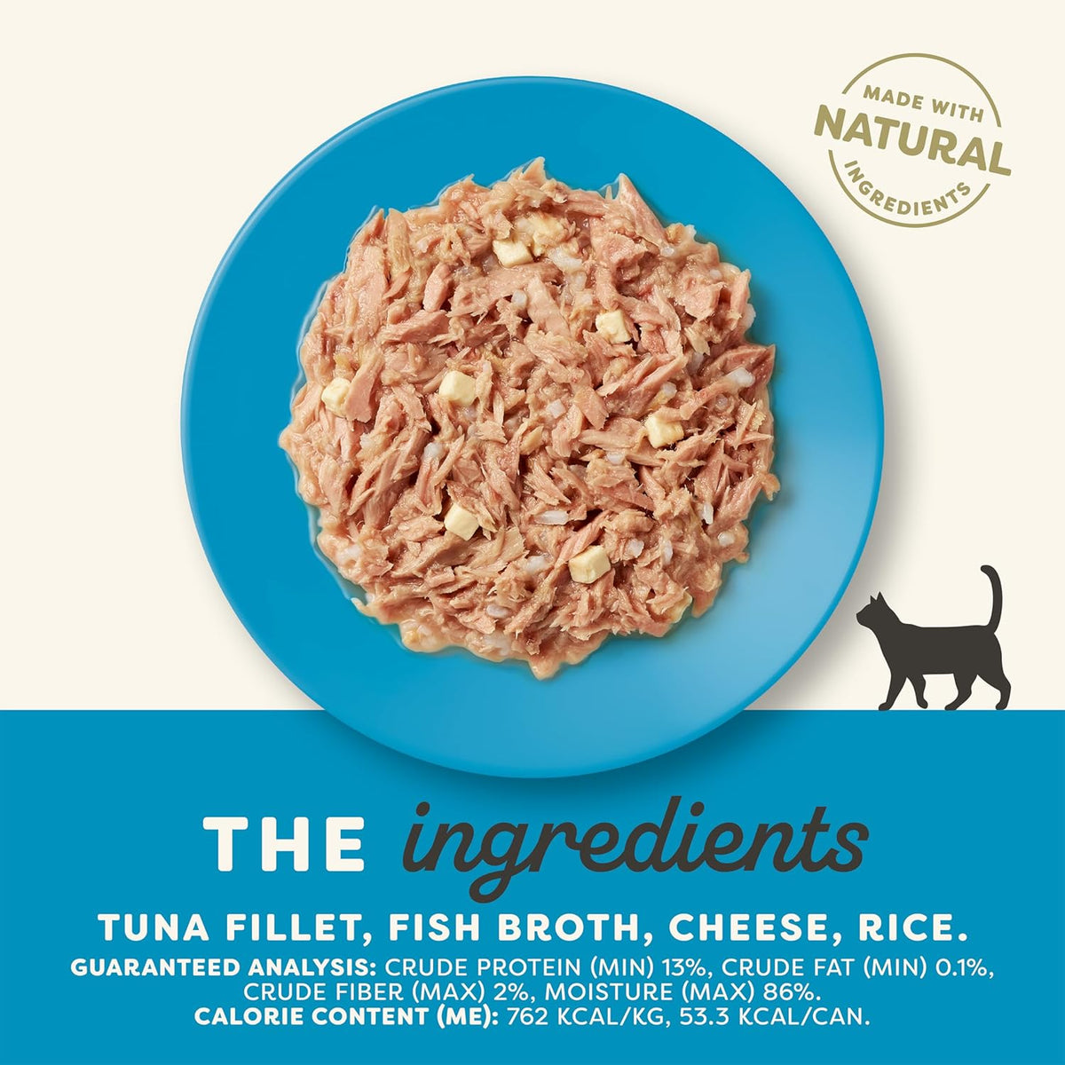Applaws Wet Cat Food, 24 Count, Limited Ingredient Canned Wet Cat Food, Tuna Fillet with Cheese in
