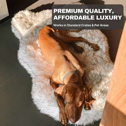 IHAPPYDOG Luxury Faux Fur Orthopedic Dog Bed, Memory Foam Dog Bed for Small, Medium, Large and XL