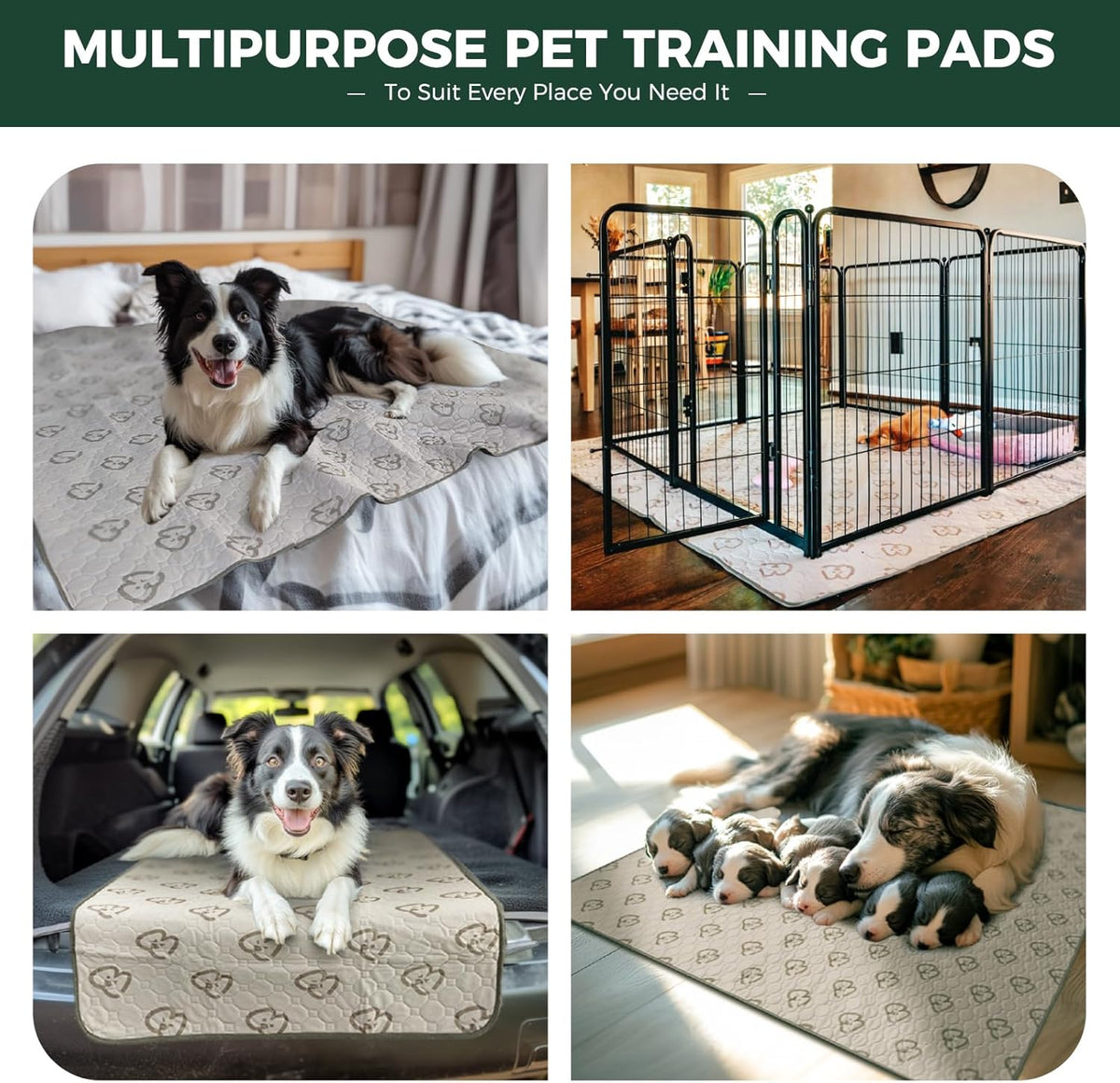 FXW Washable Pee Pads for Dogs, Puppy Pads with Super Absorbent, Specifically Designed for 48inch