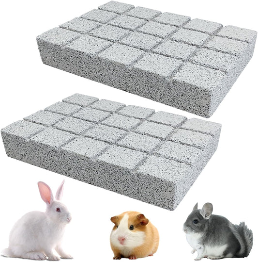 Hamiledyi 2PCS Rabbit Scratching Pads Bunny Lava Grinding Claw Pads Small Animal Foot Pads Hamster