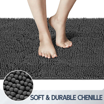 Dog Door Mat for Muddy Paws, 60" x 36" Chenille Absorbent Front Door Mat Inside, Large Runner Mud