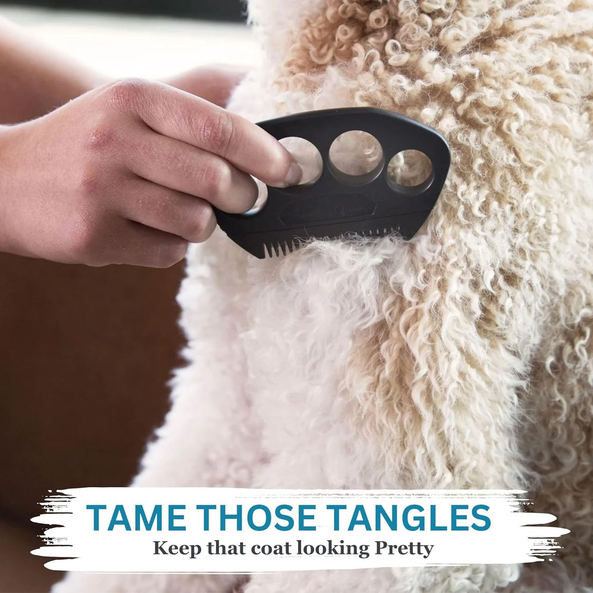 The Fur Hero, Pet hair comb - Skin Friendly Dog and Cat hair brush for Shedding with an embedded