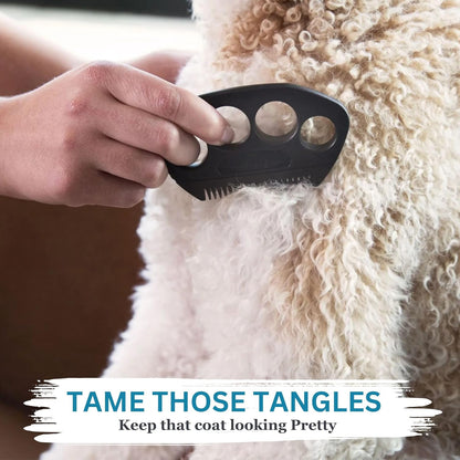 The Fur Hero, Pet hair comb - Skin Friendly Dog and Cat hair brush for Shedding with an embedded