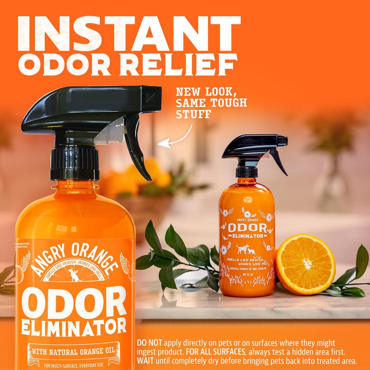 ANGRY ORANGE Pet Odor Eliminator for Dog and Cat Urine, Carpet Stains, and Strong Smells – Citrus