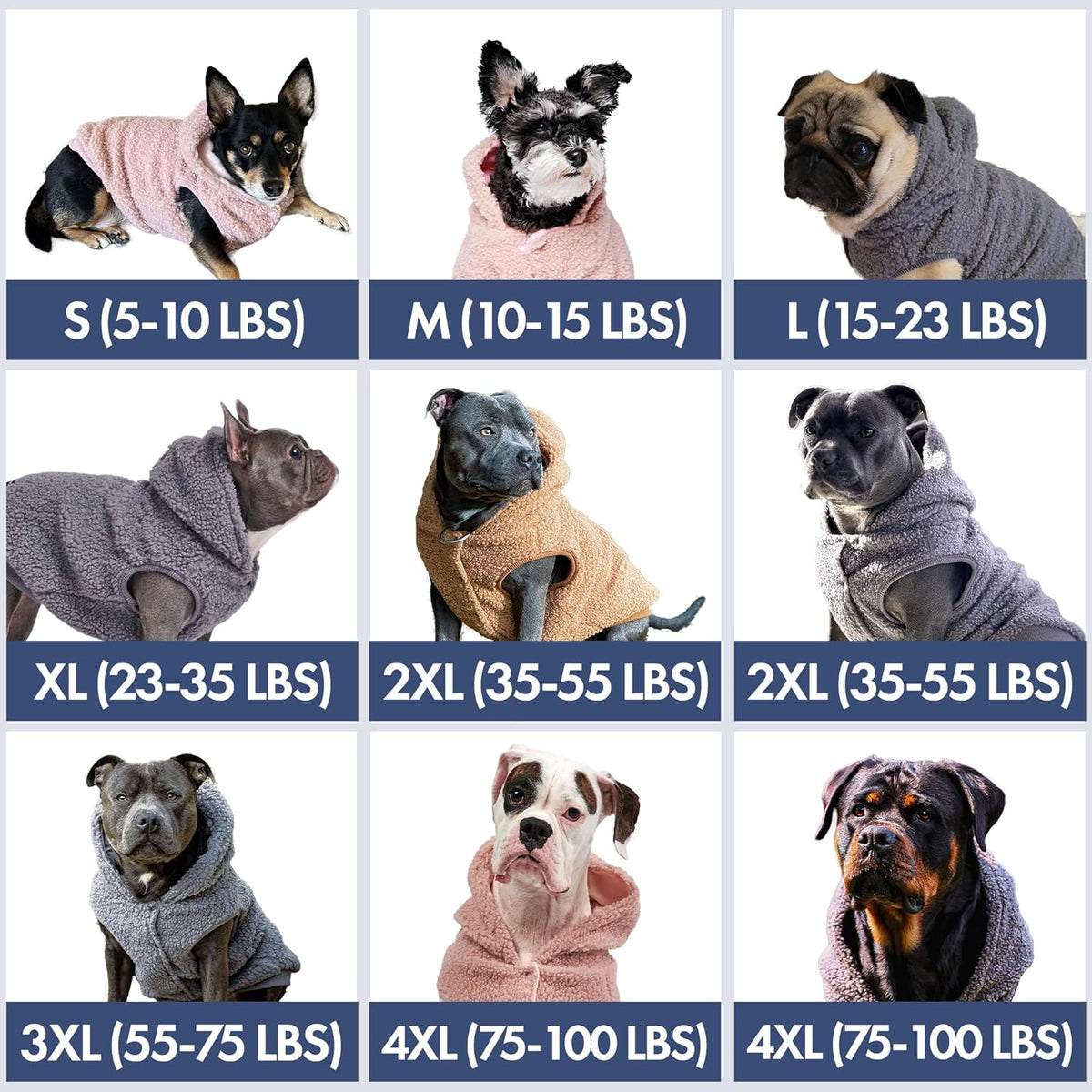 Spark Paws Teddy Dog Sweater, Sherpa Jacket Vest with Warm Fleece Lining, Winter Coat Suitable for
