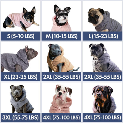 Spark Paws Teddy Dog Sweater, Sherpa Jacket Vest with Warm Fleece Lining, Winter Coat Suitable for