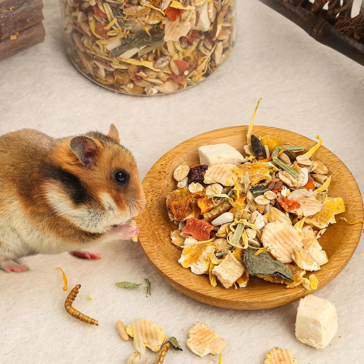 Gourmet Hamster & Gerbil Food, Dry Food for Hamsters-Supports Healthy Digestion and Healthy Teeth