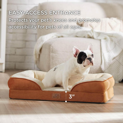 Bedsure Orthopedic Dog Bed Medium Size Dogs - Washable Medium Dog Cat Bed Waterproof, Comfort Pet