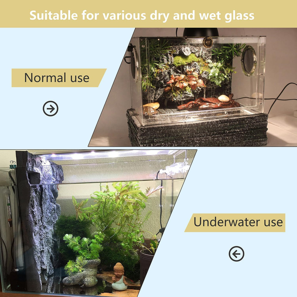 4pcs Rock Terrarium Background,3D Reptile Tank Background Board,Amphibian Stereo Backdrop
