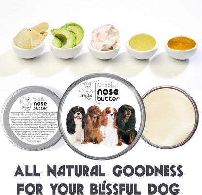 The Blissful Dog Cavalier King Charles Spaniel Nose Butter, Versatile Dog Nose Balm for Dry Nose