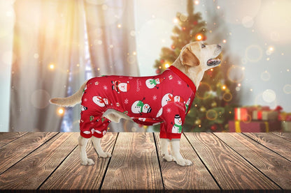 Dog Christmas Pajamas Snowman Clothes Costumes Pet Pjs Stretchy Funny Costumes Pet Outfit Dog