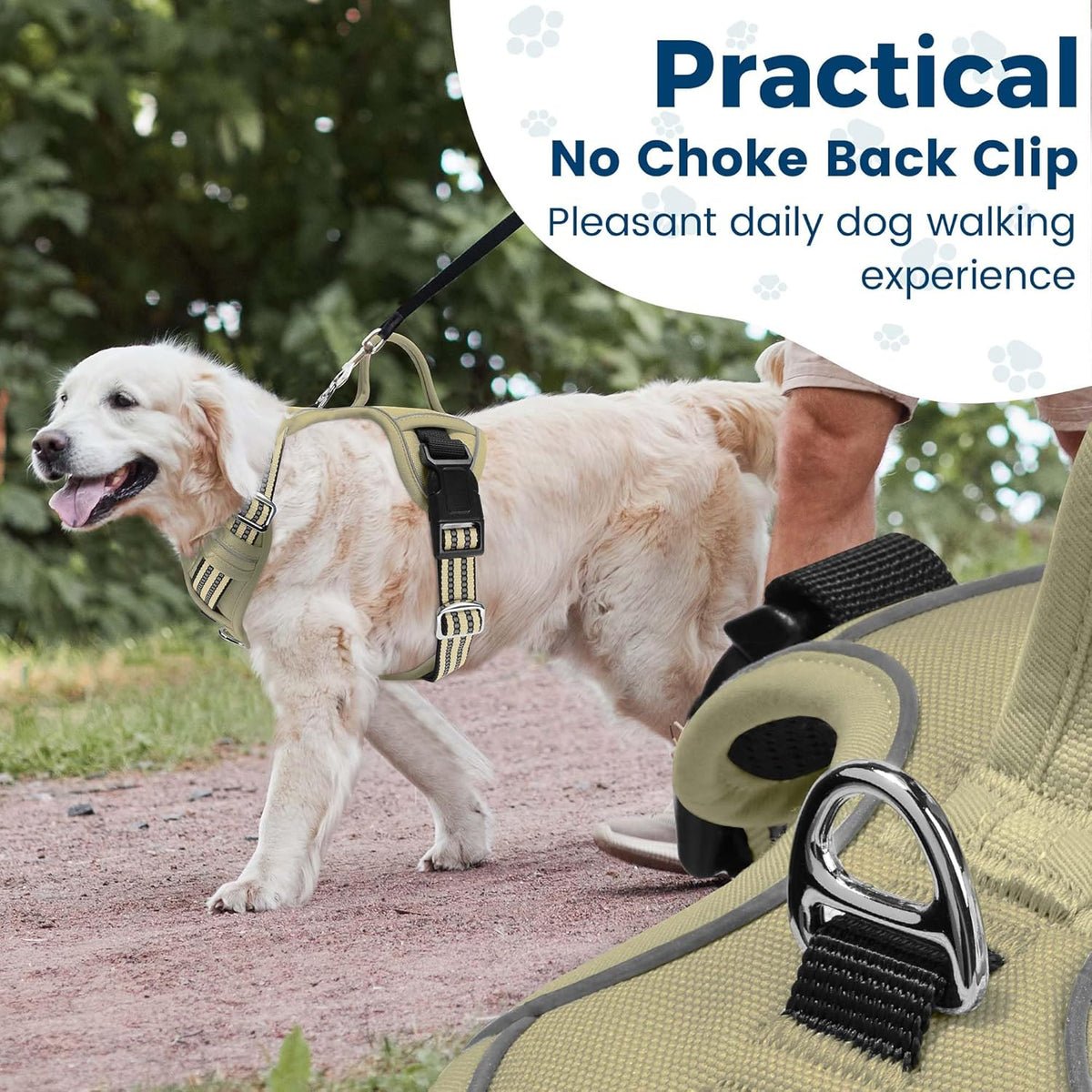 Funfox Dog Harness No Pull, Adjustable Pet Vest Harness, Super Soft Material with Vertical Handle