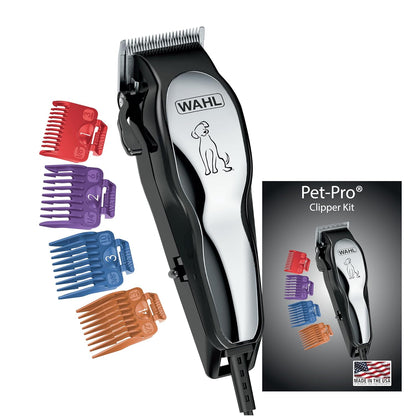 Wahl USA Clipper Pet-Pro Dog Grooming Kit - Electric Corded Dog Clipper for Dogs & Cats with Fine &