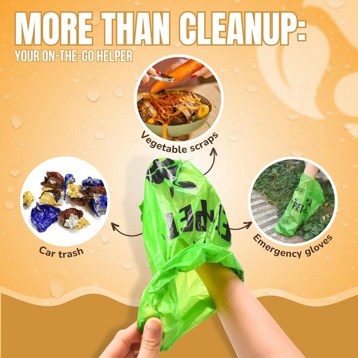 Pet N Pet 270 Counts Green Poop Bags for Dogs, 38% Plant Based & 62% PE Extra Thick Dog Poop Bags