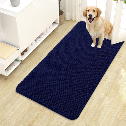 OLANLY Dog Door Mat for Muddy Paws 44x24, Absorbs Moisture and Dirt, Absorbent Non-Slip Washable