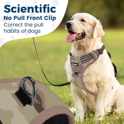 Funfox Dog Harness No Pull, Adjustable Pet Vest Harness, Super Soft Material with Vertical Handle