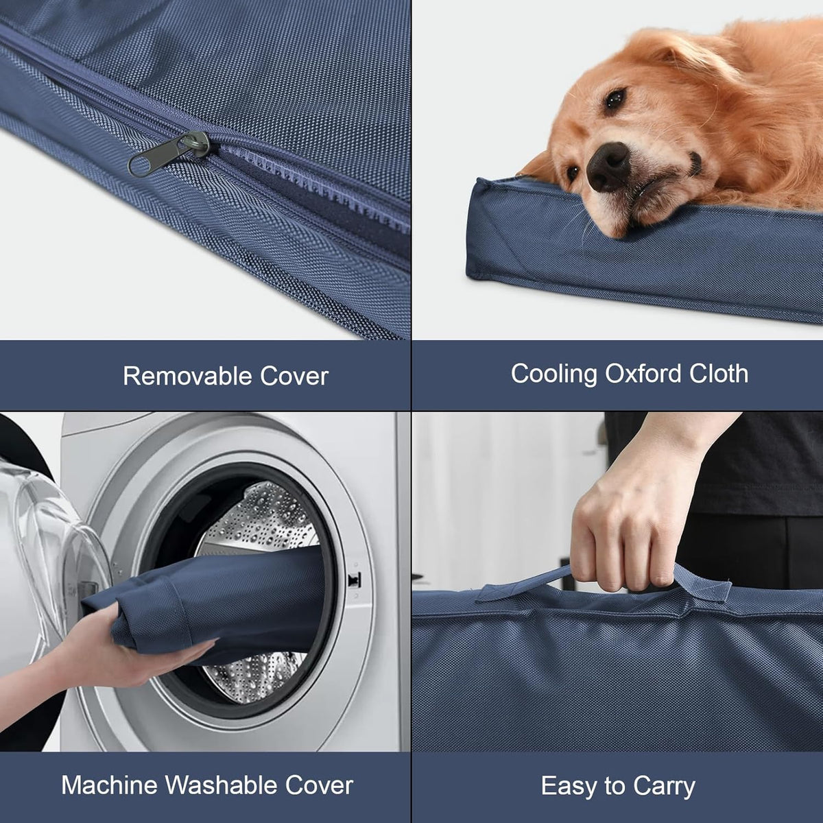Outdoor Dog Bed for Small Dogs, Waterproof Dog Crate Bed for Small Dogs, Orthopedic Egg Crate Foam