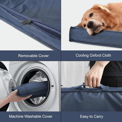 Outdoor Dog Bed for Medium Dogs, Waterproof Dog Crate Bed for Puppy Beds, Orthopedic Egg Crate Foam