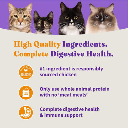 Halo Holistic Cage Free Chicken Cat Food, Grain Free Dry Cat Food, For Healthy Weight Support
