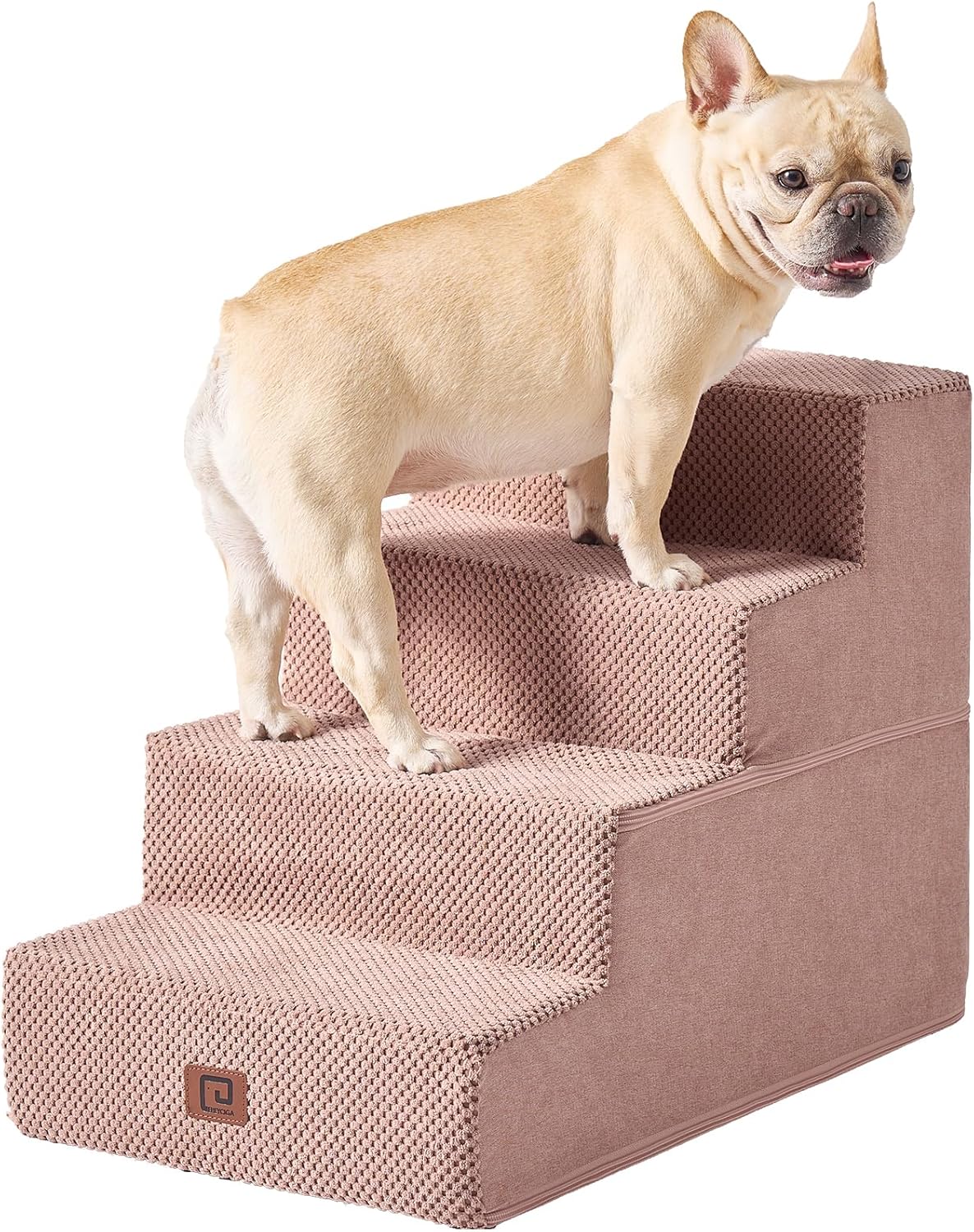 EHEYCIGA Dog Stairs for Bed 18" H, 4-Step Dog Steps for High Bed, Pet Steps for Small Dogs and