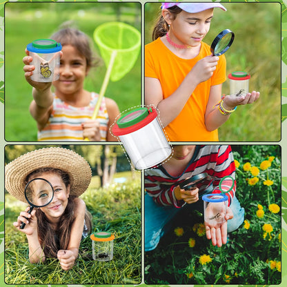 Coopay 12 Pieces Magnifying Insect Box Bug Viewer Critter Insect Cage Bug Magnifier Container Bug