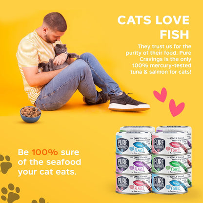 Flakes in Tuna Consommé, Canned Wet Cat Food Soup, 100% Mercury-Tested, Moist Can Fish, Grain-Free