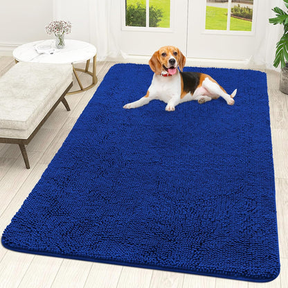 OLANLY Dog Door Mat for Muddy Paws 59x35, Absorbs Moisture and Dirt, Absorbent Non-Slip Washable