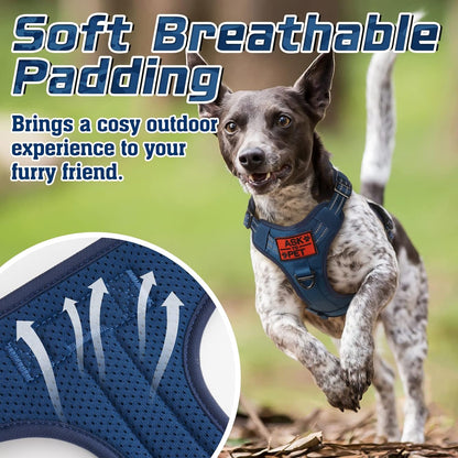 rabbitgoo Tactical Dog Harness for Large Dogs, No Pull Military Service Vest with Handle & Molle