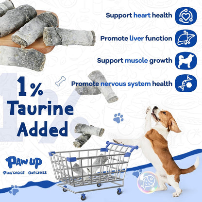 Cod Skin Dog Treats - Natural Fish Roll Snacks w/Taurine, Single Ingredient Chews, Rich in Omega 3