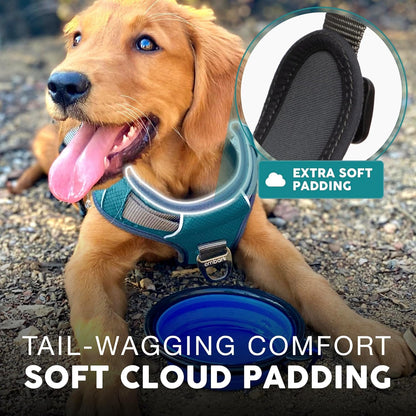 Embark Adventure Dog Harness, Reflective Trim No Pull Dog Harness Medium Sized Dogs - Military