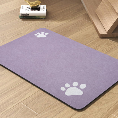 Pet Feeding Mat-Absorbent Dog Mat for Food and Water Bowl-No Stains Quick Dry Water Dispenser