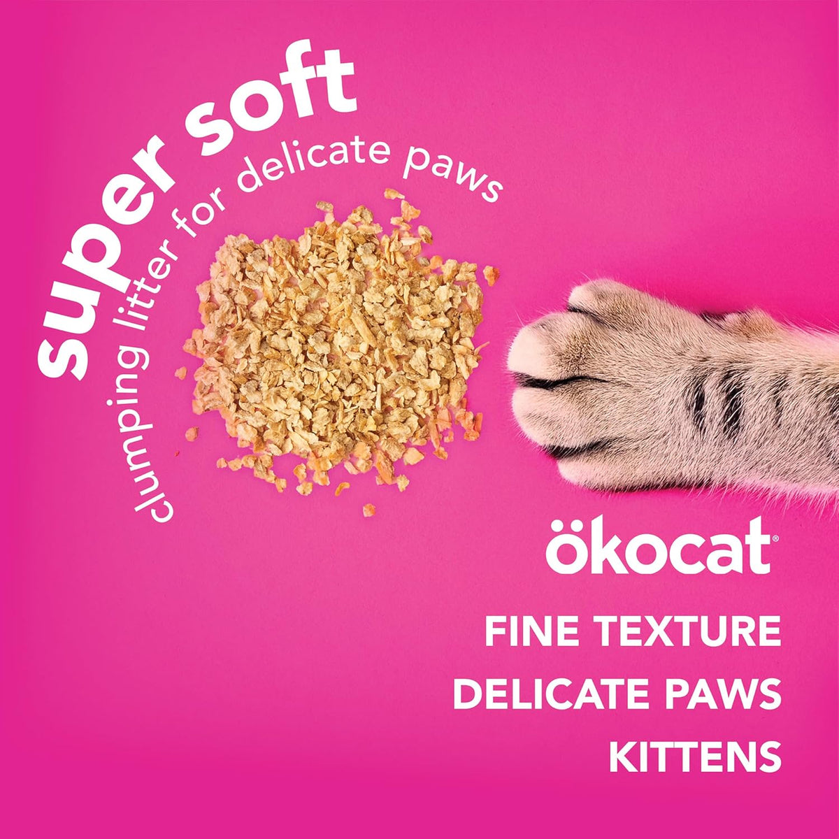 ökocat Super Soft Wood Clumping Cat Litter, Unscented, 10.6 pounds - Natural Ingredients, Stops
