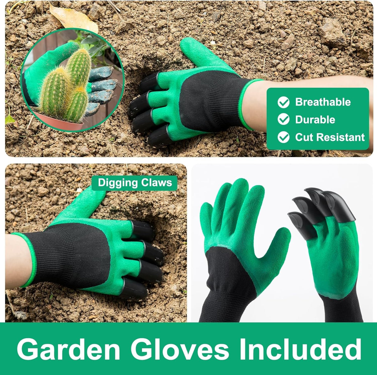 Garden Tool Set for Women, 12pcs Heavy Duty Gardening Tools, Cute Gardening Supplies Gifts for