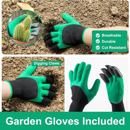 Garden Tool Set for Women, 12pcs Heavy Duty Gardening Tools, Cute Gardening Supplies Gifts for