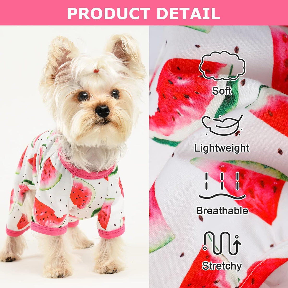 Dog Pajamas Psj for Small Dogs Clothes Puppy Onesies Outfits for Doggie Summer Fall Shirts Sleeper