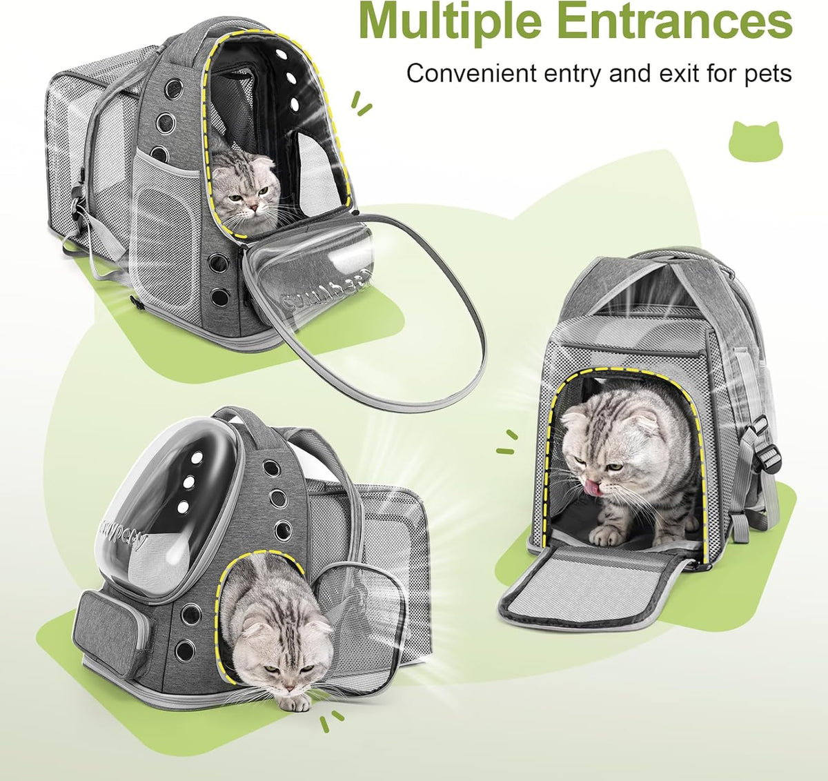 Expandable Cat Backpack,Cat Bubble Backpack Carrier for Carrying Cats, Pets and Small