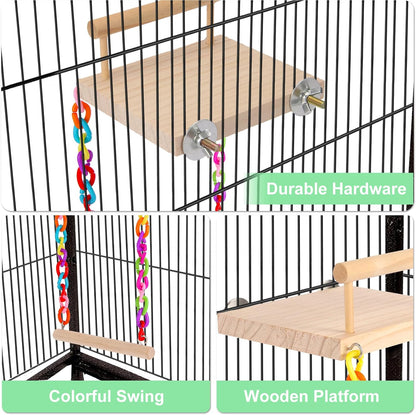 Kyouki Bird Perch Bird Cage Accessories Platform Swing - for Parrot,Parakeet,Budgies, Cockatiels