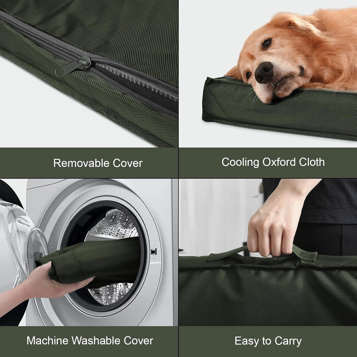 Outdoor Dog Bed for Small Dogs, Waterproof Dog Crate Bed for Small Dogs, Orthopedic Egg Crate Foam