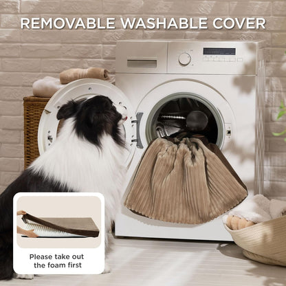 Bedsure XL Dog Bed for Crate - Large Orthopedic Pet Beds with Removable Machine Washable Cover, Egg