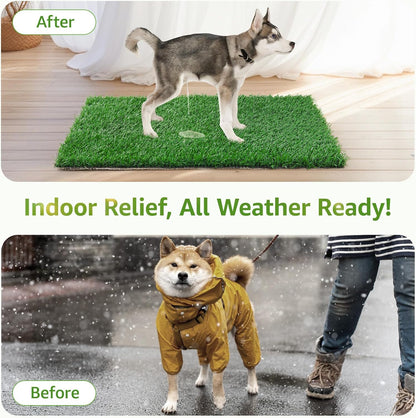 LOOBANI Dog Grass Pee Pads, Artificial Dog Grass Pads for Potty Tray, Fake Grass for Dogs to Pee