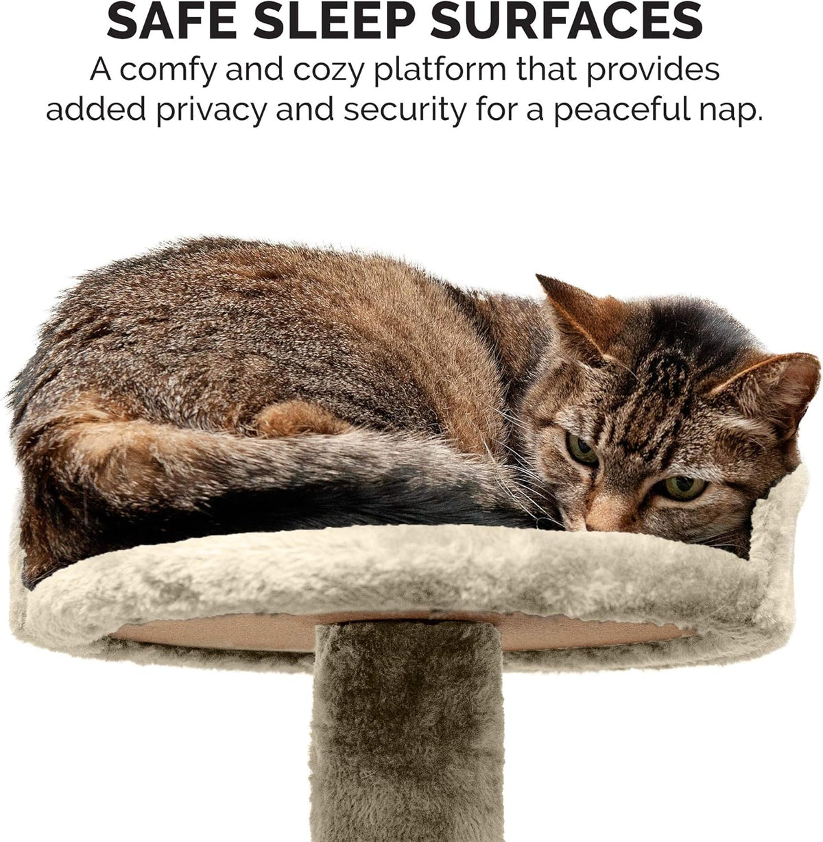 Furhaven 49.5" Tall Cat Tree for Indoor Cats, Ft. Sisal Scratching Posts, Plush Ball Toy, & Busy