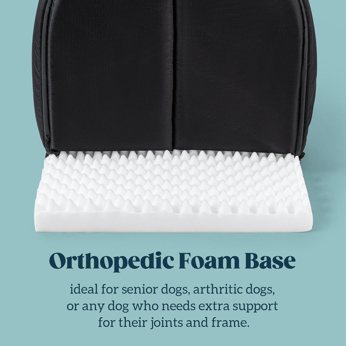 Orthopedic Dog House - Outdoor Waterproof Dog Shelter w/Porch - Indoor Pet House w/Egg-Crate Foam