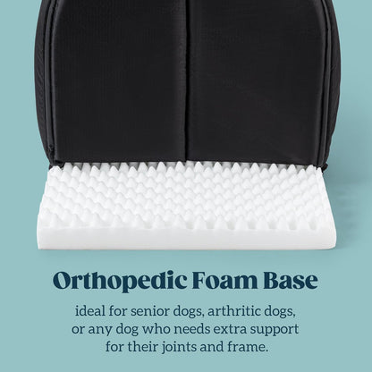 Orthopedic Dog House - Outdoor Waterproof Dog Shelter w/Porch - Indoor Pet House w/Egg-Crate Foam
