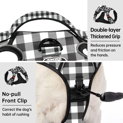 IVY&LANE No Pull Dog Harness with Leash Set, Reflective No Choke Pet Vest,Adjustable Oxford Dog